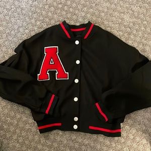 Cropped Letter Jacket